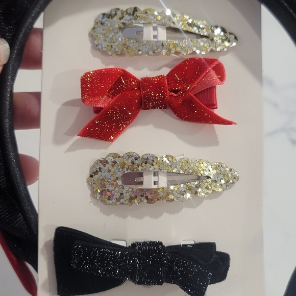 NEW CAT & JACK Headbands and Bow,Sequin Clips  Accessorie 6 piece set - Picture 8 of 11